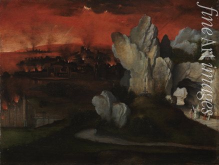 Patinier Joachim - Landscape with the Destruction of Sodom and Gomorrah