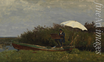 Tholen Willem Bastiaan - The Painter Gabriël Working in a Boat