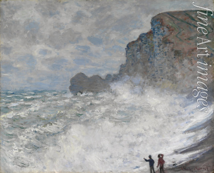 Monet Claude - Rough weather at Étretat