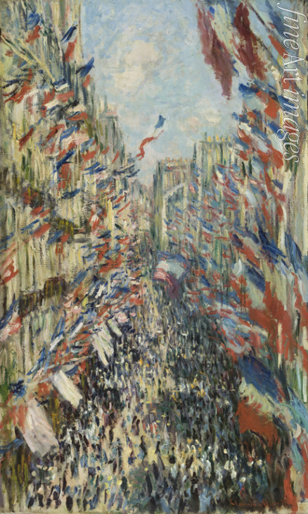 Monet Claude - La Rue Montorgueil à Paris. Fête du 30 juin 1878
