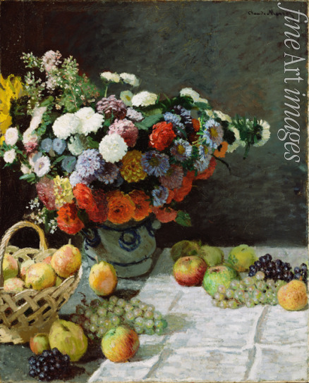 Monet Claude - Stillleben mit Blumen und Früchten