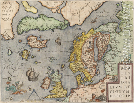Ortelius Abraham - The Baltic Sea (From: Theatrum Orbis Terrarum)