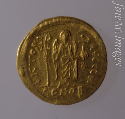 Numismatik Antike Münzen - Solidus des Kaisers Justinian I.