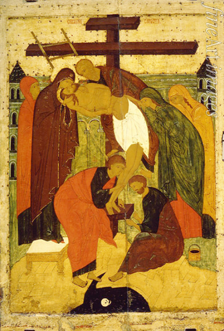 Russian icon - The Descent from the Cross