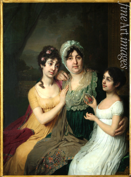Borowikowski Wladimir Lukitsch - Porträt von Gräfin Anna Besborodko mit mit ihren Töchtern Ljubow und Kleopatra