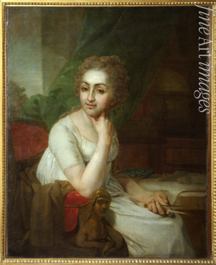 Borovikovsky Vladimir Lukich - Portrait of an Unknown Woman with Compass in her Hand (Praskovia Golitsyna?)