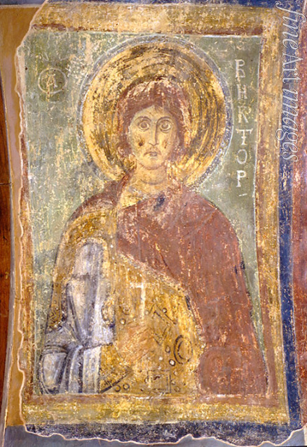 Ancient Russian frescos - Saint Victor