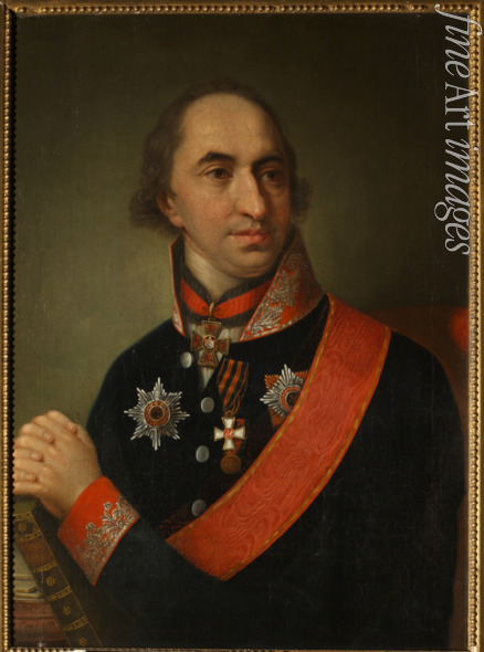 Unbekannter Künstler - Porträt von Graf Alexander Semjonowitsch Chwostow (1753-1820)