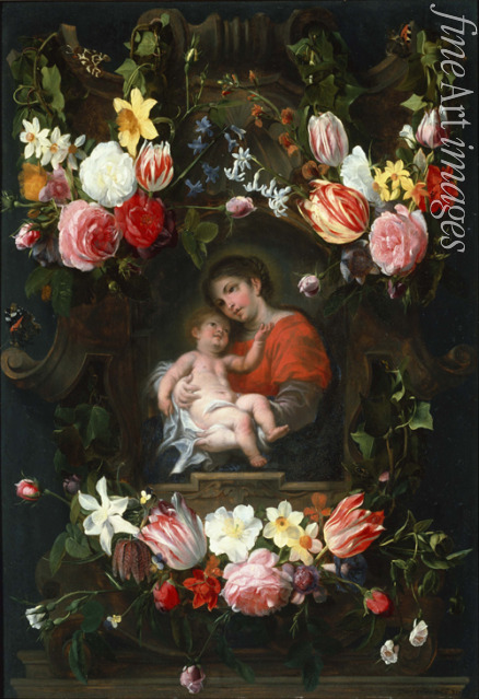 Seghers Daniel - Garland of Flowers with Madonna and Child