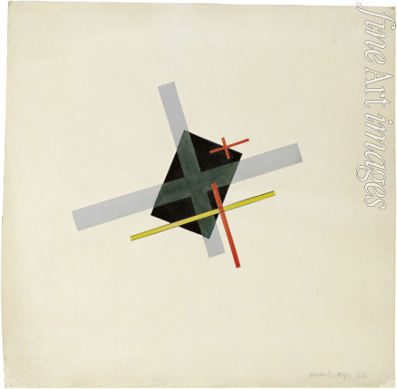 Moholy-Nagy Laszlo - Collage mit schwarzem Zentrum