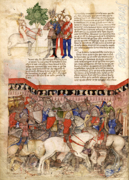 Anonymous master - The Knights of the Round (Miniature from La Quête du Saint Graal et la Mort d'Arthus)
