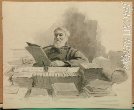 Repin Ilya Yefimovich - Portrait of the author Dmitry Grigorovich (1822-1899)