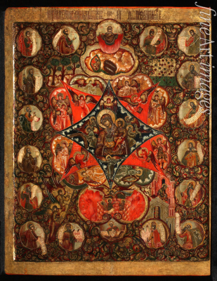 Russian icon - Mother of God of the Burning Bush