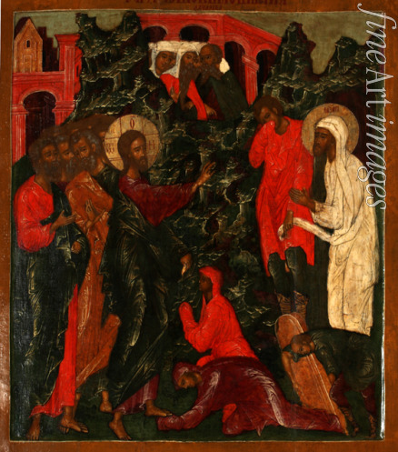 Russian icon - The Raising of Lazarus