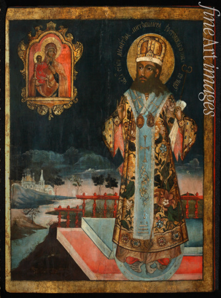 Russische Ikone - Heiliger Dimitri, Metropolit von Rostow