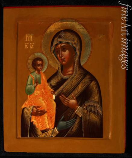 Russische Ikone - Die Gottesmutter Tricheirousa von den drei Händen