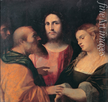 Palma il Vecchio Jacopo the Elder - Christ and the Woman Taken in Adultery