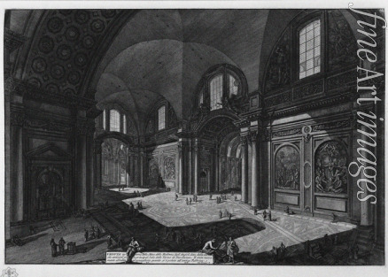 Piranesi Giovanni Battista - Interior of the basilica of Santa Maria degli Angeli (former baths of Diocletian)