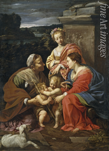 Vouet Simon - Madonna und Kind mit dem Johannesknaben, heiligen Elisabeth und heiligen Katharina