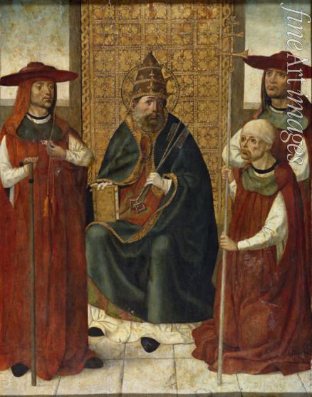 Anonymous - Cardinal Pedro González de Mendoza (1428-1495) praying before Saint Peter