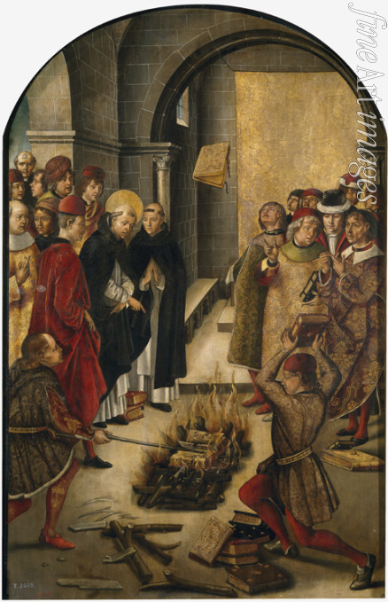 Berruguete Pedro - Heiliger Dominikus im Disput mit den Albigenser