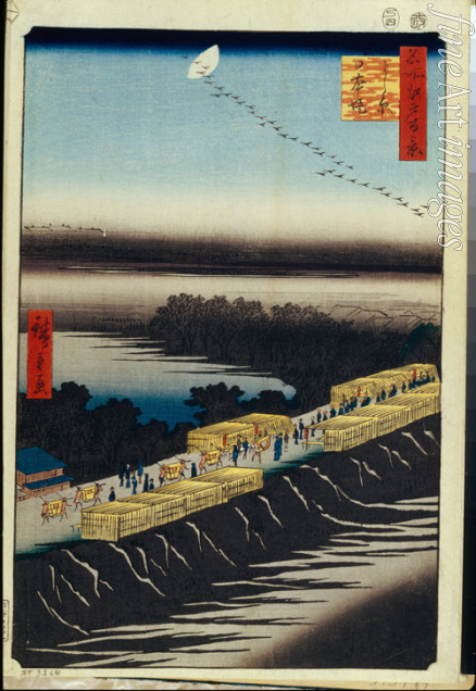 Hiroshige Utagawa - Nihon-Deich vor Yoshiwara (Einhundert Ansichten von Edo)