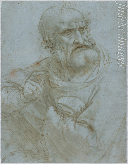 Leonardo da Vinci - Half-Length Figure of an Apostle