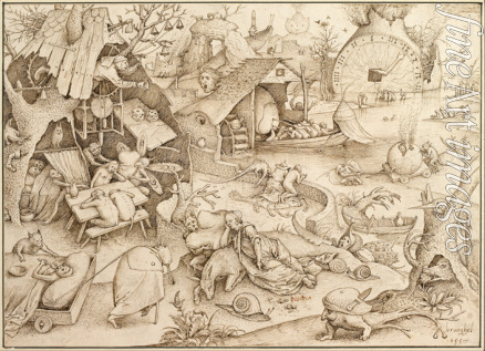 Bruegel (Brueghel) Pieter the Elder - Acedia (Sloth) From the series Seven Deadly Sins