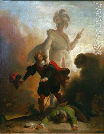 Fragonard Alexandre-Évariste - Don Juan and the statue of the commander