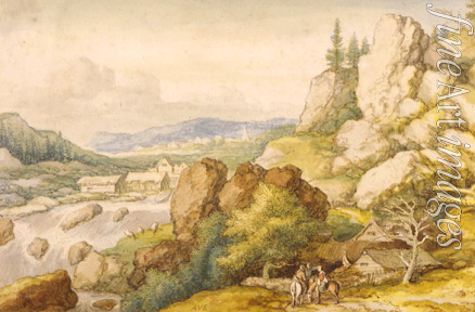 Everdingen Allaert Pietersz van - Landscape with three horsemen