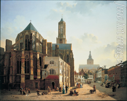 Verheyen Jan Hendrik - View of the choir and tower of Utrecht Cathedral
