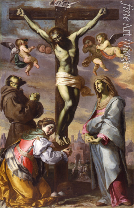 Mei Bernardino - The Crucifixion with the Virgin and Saints Francis and Agatha