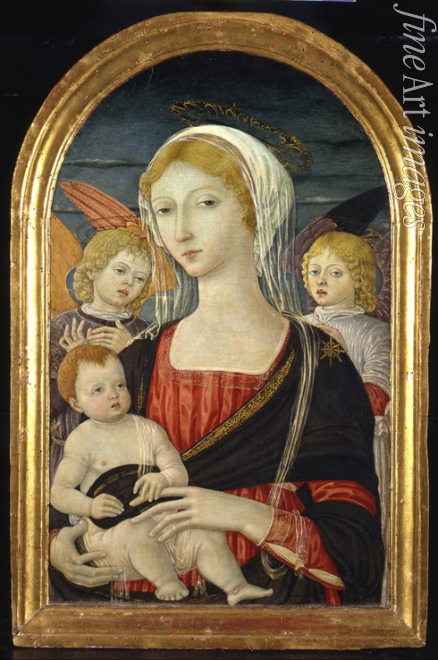 Matteo di Giovanni - Madonna und Kind mit Engeln