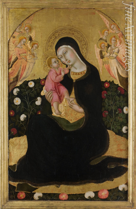 Sano di Pietro - The Virgin and Child with Angels (Madonna of Humility)