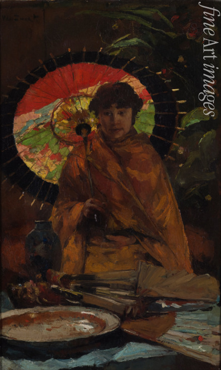 Zwart Willem de - Girl with Japanese parasol
