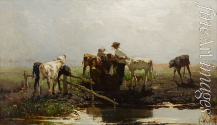 Maris Willem - Calves at a trough