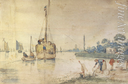 Avercamp Hendrick - A barge with hay