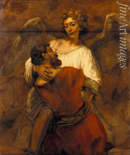 Rembrandt van Rhijn - Jakobs Kampf mit dem Engel