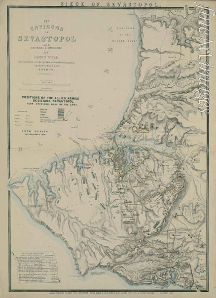 Wyld James - Karte der Umgebung von Sewastopol