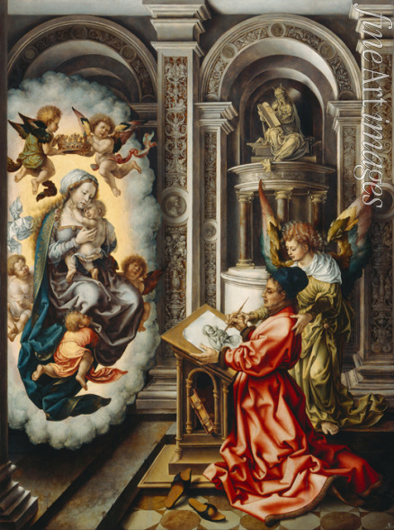 Gossaert Jan - Der Heilige Lukas malt die Madonna