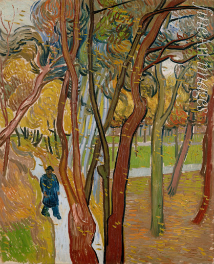 Gogh Vincent van - Der Garten des Hospitals Saint-Paul (Fallende Blätter)