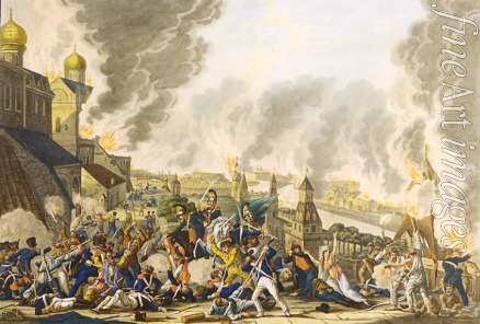 Rugendas Johann Lorenz the Younger - Fire of Moscow on 15th September 1812 (The French in Moscow)