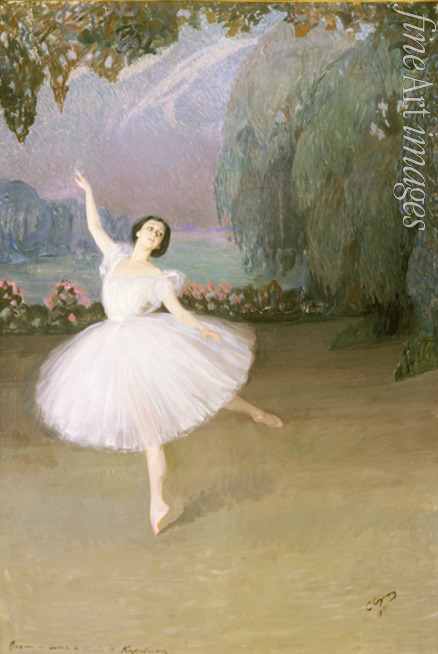 Sorin Saweli Abramowitsch - Die Balletttänzerin Tamara Karsawina als Sylphide (Ballett La Sylphide)