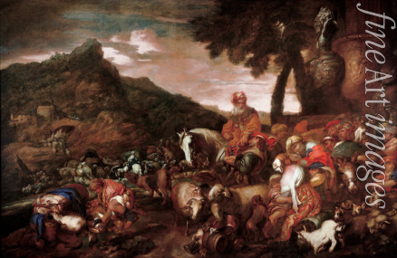 Castiglione Giovanni Benedetto - Abraham on the Road to Canaan