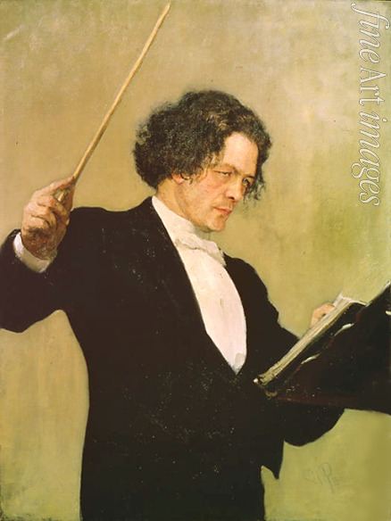 Repin Ilya Yefimovich - Portrait of the composer Anton Rubinstein (1829-1894)