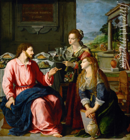 Allori Alessandro - Christus im Hause von Martha und Maria