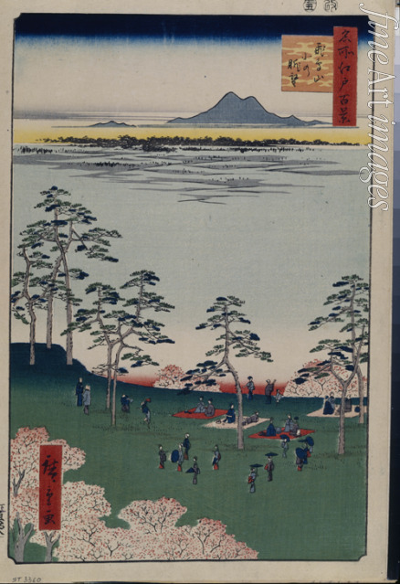 Hiroshige Utagawa - Blick vom Asukayama nach Norden (Einhundert Ansichten von Edo)