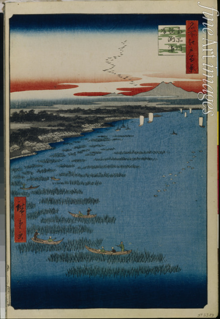 Hiroshige Utagawa - Samezu-Küste von Süd-Shinagawa (Einhundert Ansichten von Edo)