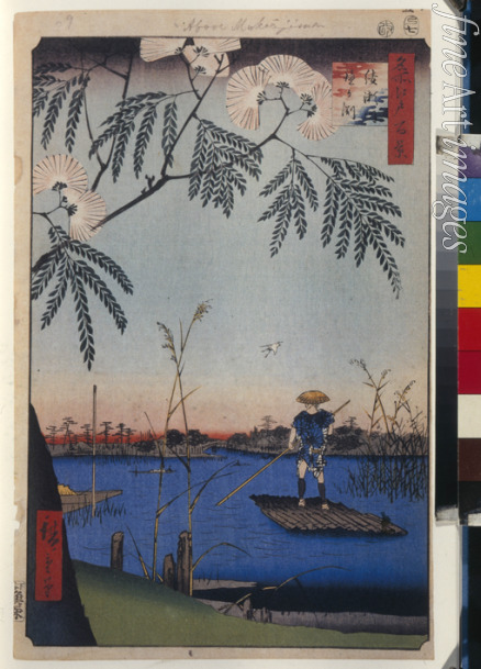 Hiroshige Utagawa - Kanegafuchi am Ayasegawa (Einhundert Ansichten von Edo)