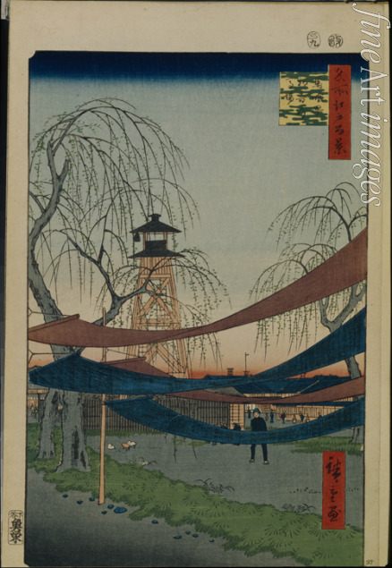 Hiroshige Utagawa - Hatsune-no-baba im Bakuro-cho  (Einhundert Ansichten von Edo)
